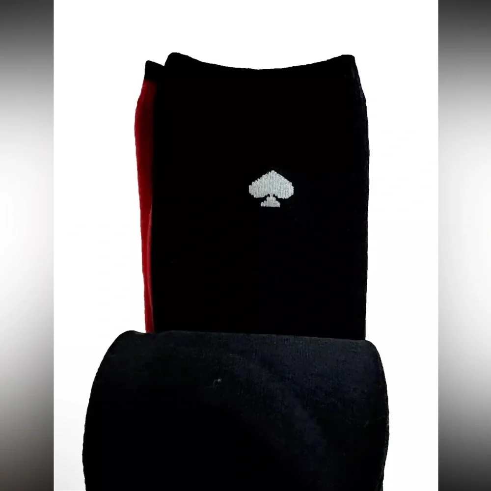 Kate Spade Crew Socks Elephant  Black Red White Stripe 3pk‎ KSNY
